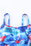 Tie Dye Floral One Piece Swimsuit