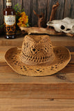 Hollow-out Straw Cowboy Hat