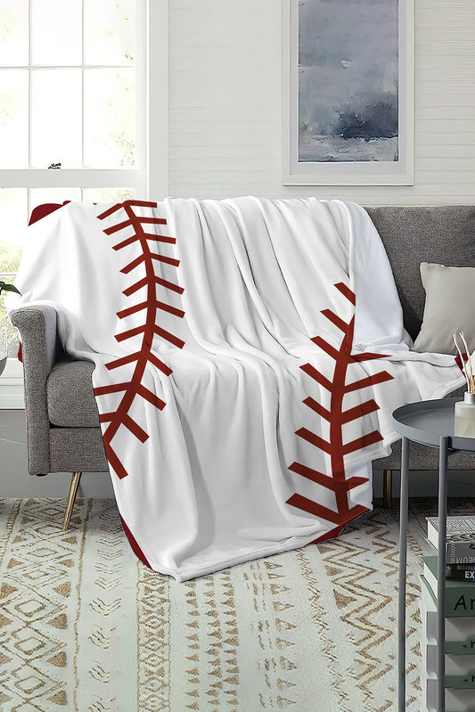 White Ball Game Fashion Fleece Blanket