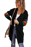 Striped Balloon Sleeve Cardigan