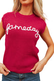 Racing Red Game Day Rugby Football Season Sweater Vest