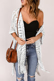 Loose Knitwear Kimono with Slits