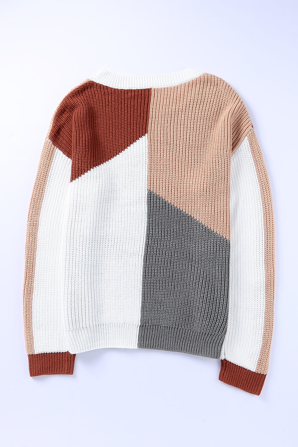 Pull multicolore en maille color block coupe ample