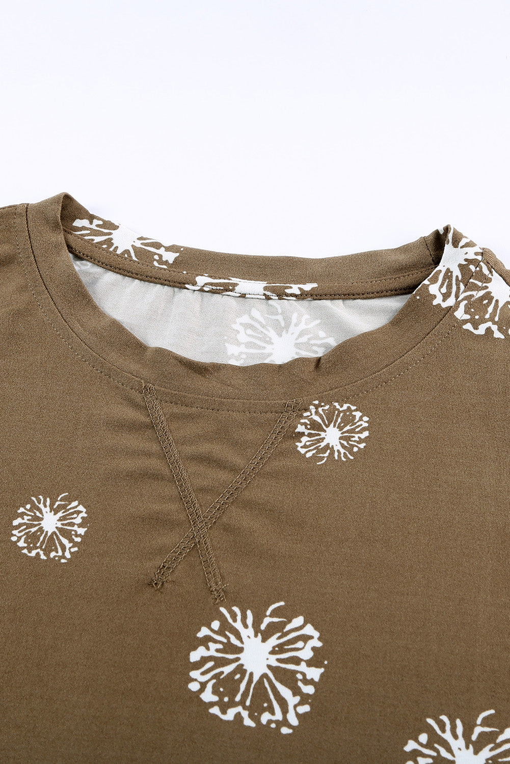 Dandelion Print Crew Neck T-shirt