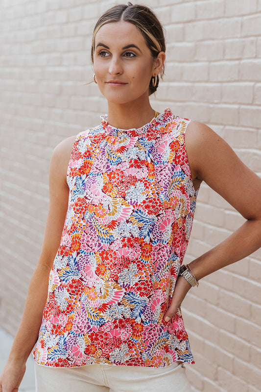 Floral Print Relaxed Tank Top