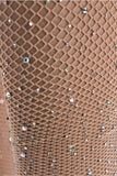 Rhinestone Fishnet Illusion Pantyhose