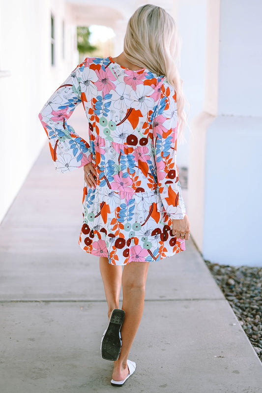 Floral Tiered Mini Dress