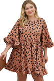 Plus Size Shift Dress with Ruffle