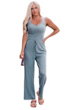 Ribbed Crop Tank Drawstring Lounge Pants Set