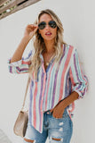 Sweet Enough Striped Button Up Top