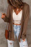 Drop Shoulder Textured Cardigan