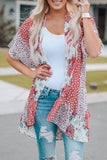 Wild Rose Floral Animal Print Kimono