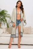 Retro Boho Printed Duster Beach Cover up