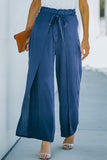 Wrap Wide Leg Pants with Tie