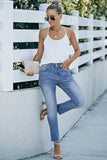 High Waist Ankle-Length Skinny Jeans