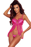 Underwire Babydoll Chemise & G-String Set