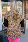 Leopard Print Patchwork Shacket