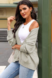 Buttons Front Pocketed Sweater Cardigan