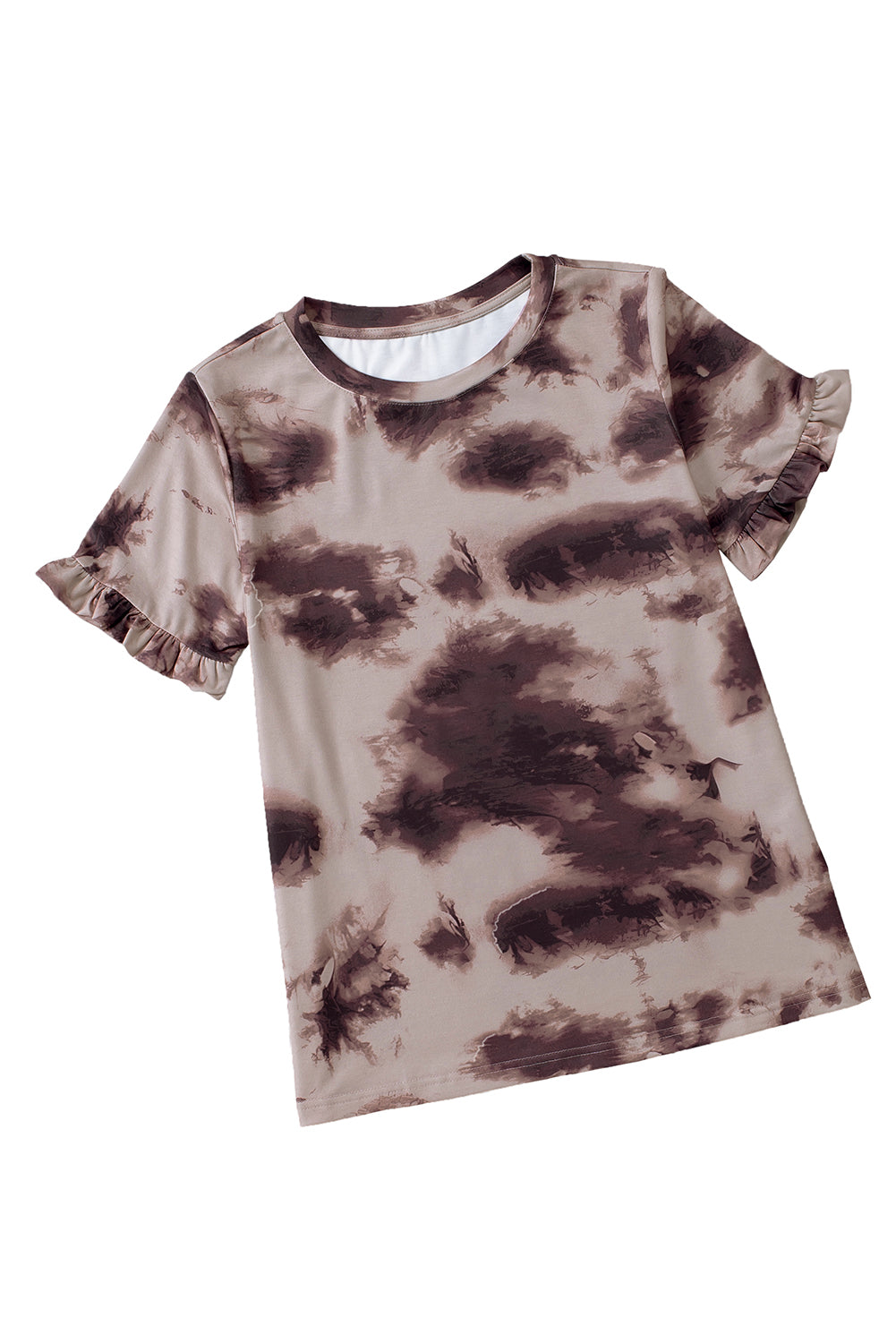 Vintage Tie Dye Ruffled Sleeve T Shirt