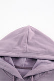 Snap Button Pullover Hoodie with Pocket