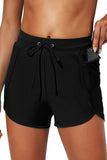 Zip Pocket Drawstring Swim Bottom