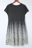 Gradient Leopard Lace V Neckline Tank Top