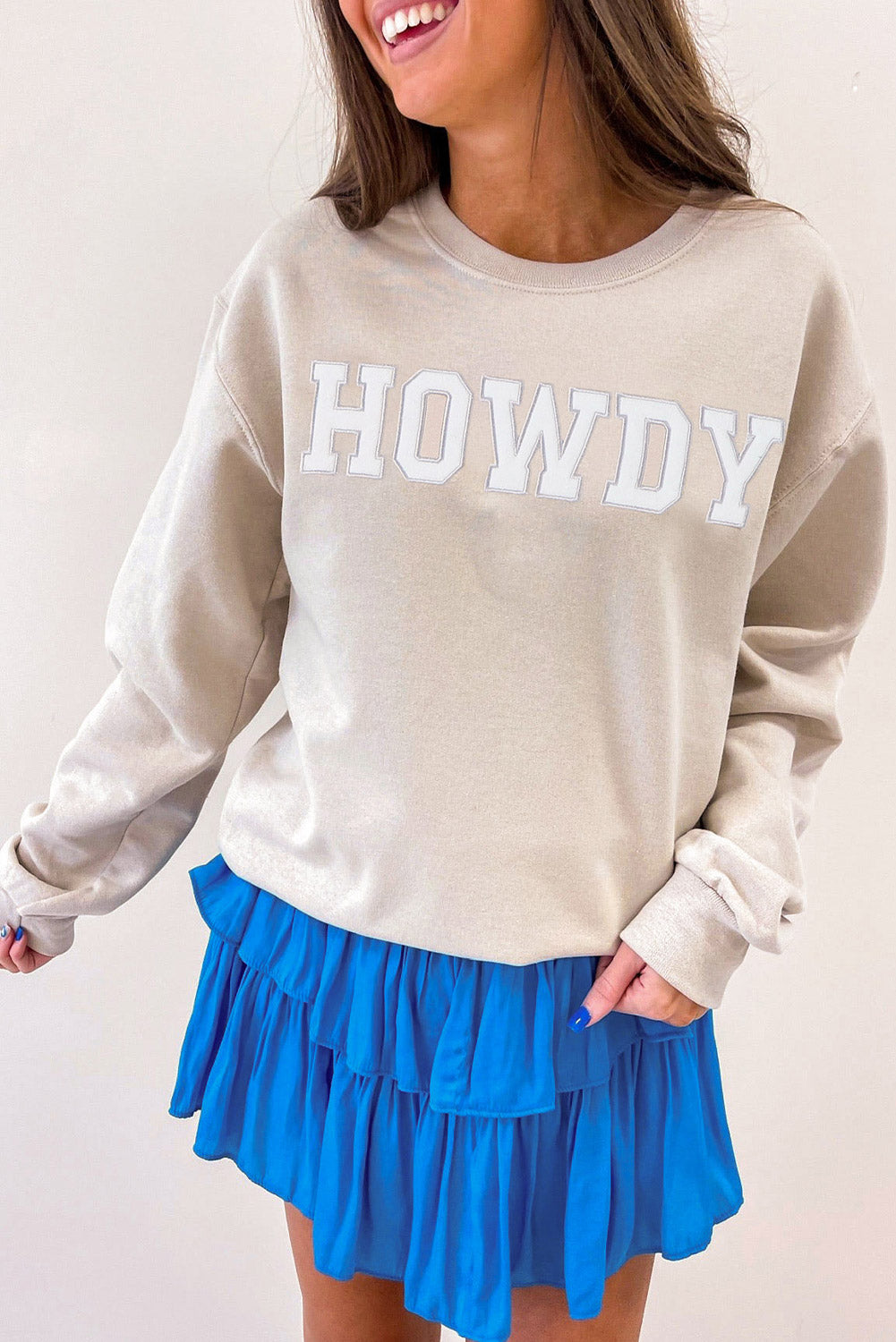 HOWDY Graphic Drop Shoulder Sweatshirt