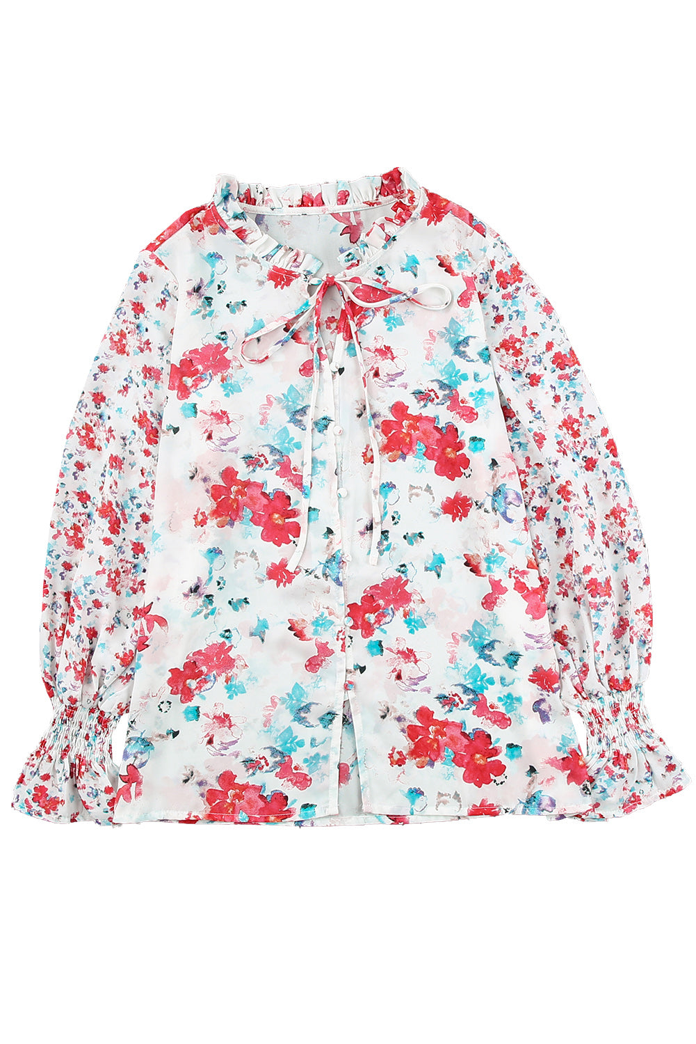 Cakewalk Floral Smocked Blouse