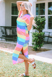 Multicolor Colorblock Knit Tank Top