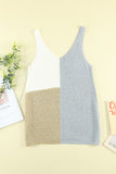 Color Block Knitted Tank Top