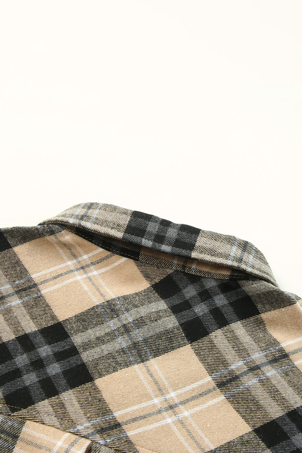 Plaid Pocket Buttoned Long Sleeve Shirt