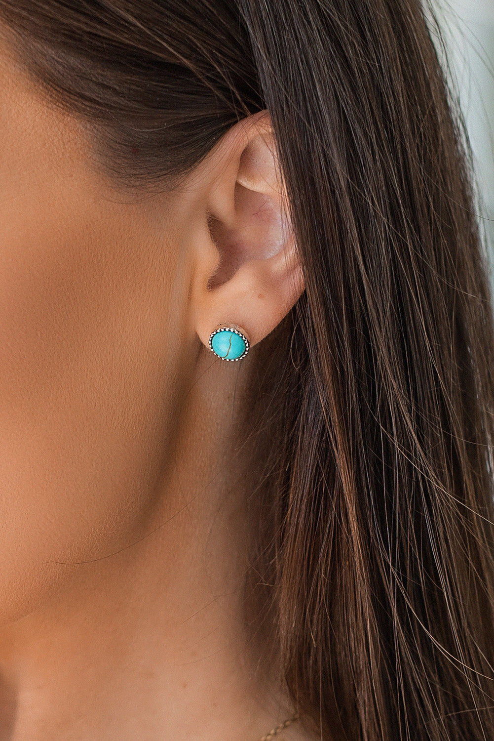 Three-piece Turquoise Stud Earrings Set