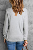 Plain Crew Neck Long Sleeve Top