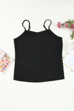 Adjustable Straps Rhinestone Tank Top