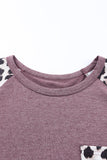 Plus Size Leopard Pocket Top