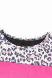 Leopard Colorblock Splicing T-shirt