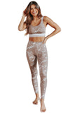 Marble Print Sports Bra and Leggings Active Wear