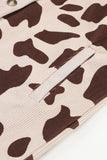 Cow Spots Printed Corduroy Shacket