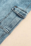 Jean large bleu ciel style cargo cool