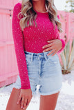 Rhinestone Double Spaghetti Strap Crop Top