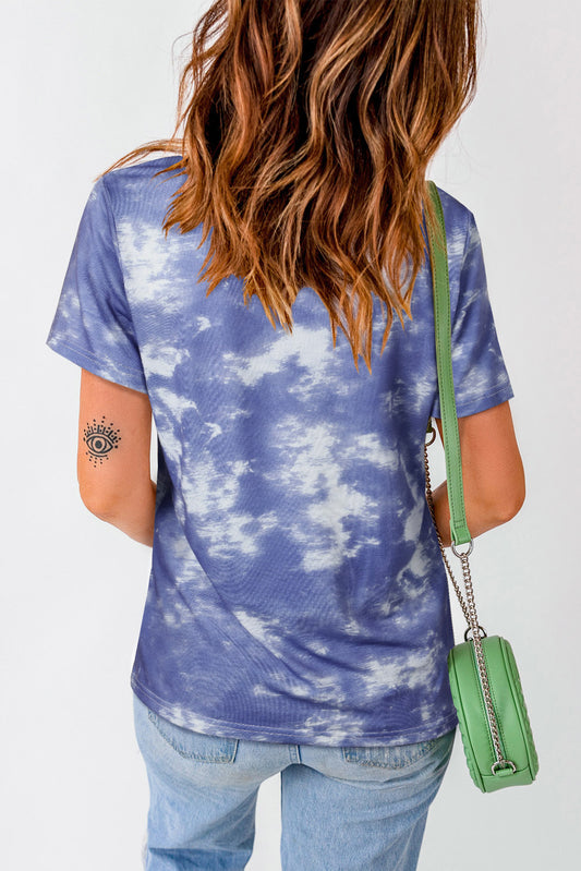 Tie Dye Crew Neck Short Sleeve T-Shirt