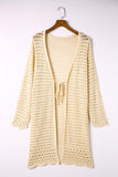 Long Sleeve Fishnet Knitted Beach Cover up