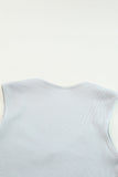 Joint Straps Sleeveless Ribbed Gym Top