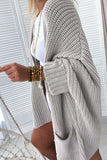 Oversized Fold Over Sleeve Sweater Cardigan