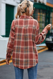 Multicolor Plaid Print Flap Pocket Shirt