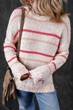 Pink Striped Confetti Knit Sweater