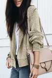 Gray Textured Knit Pocketed Duster Cardigan