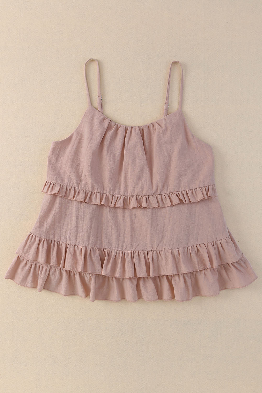 Tiered Ruffled Spaghetti Straps Tank Top