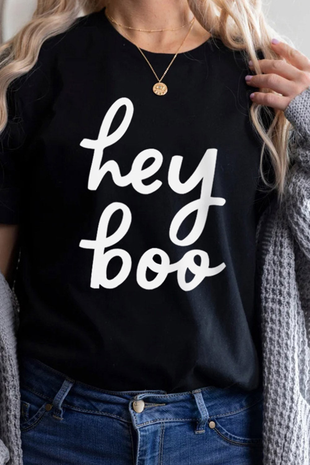 hey boo Wordart Graphic T-shirt