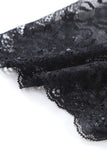 Lingerie Teddy noire en maille et dentelle florale à bretelles de grande taille